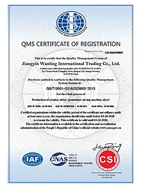 QMS Certificate Of Registration